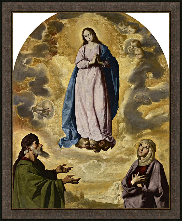 Wall Frame Espresso - Immaculate Conception with Sts. Joachim and Anne by Museum Art