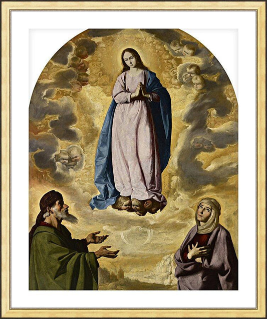 Wall Frame Gold, Matted - Immaculate Conception with Sts. Joachim and Anne by Museum Art
