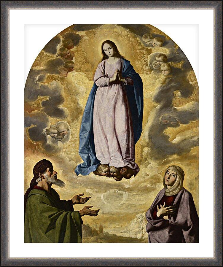 Wall Frame Espresso, Matted - Immaculate Conception with Sts. Joachim and Anne by Museum Art - Trinity Stores