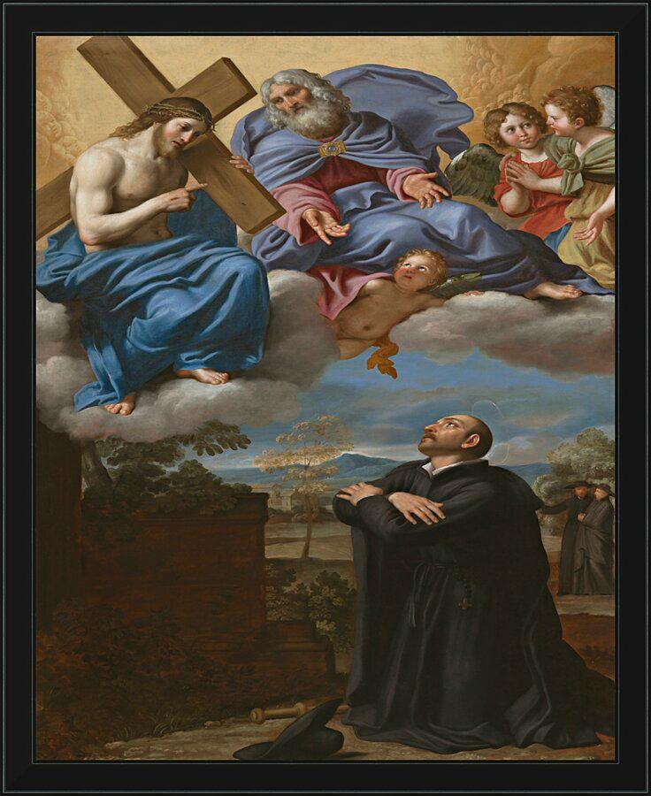 Wall Frame Black - St. Ignatius of Loyola's Vision of Christ and God the Father at La Storta by Museum Art