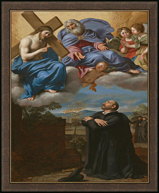 Wall Frame Espresso - St. Ignatius of Loyola's Vision of Christ and God the Father at La Storta by Museum Art