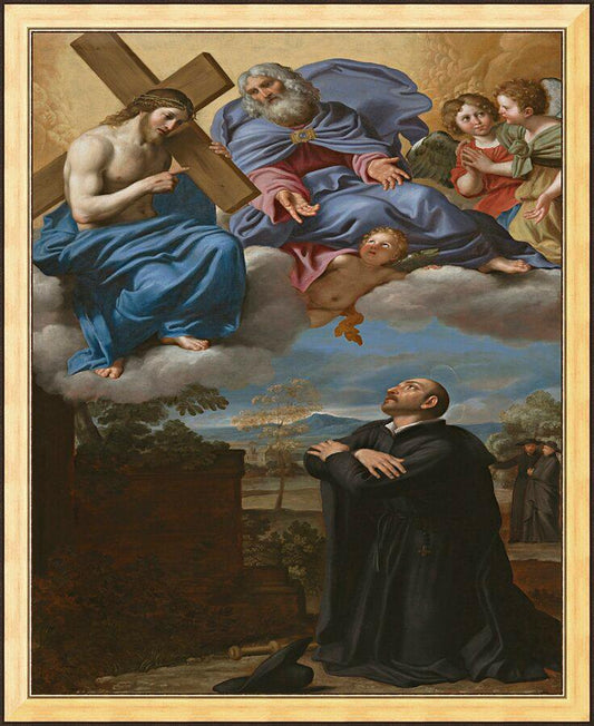 Wall Frame Gold - St. Ignatius of Loyola's Vision of Christ and God the Father at La Storta by Museum Art