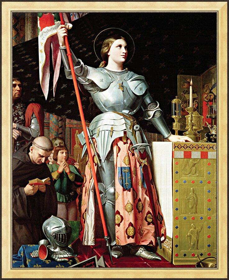Wall Frame Gold - St. Joan of Arc at Coronation of Charles VII by Museum Art