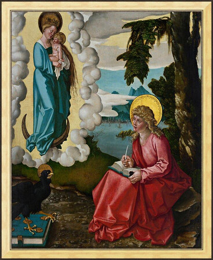 Wall Frame Gold - St. John the Evangelist on Patmos by Museum Art