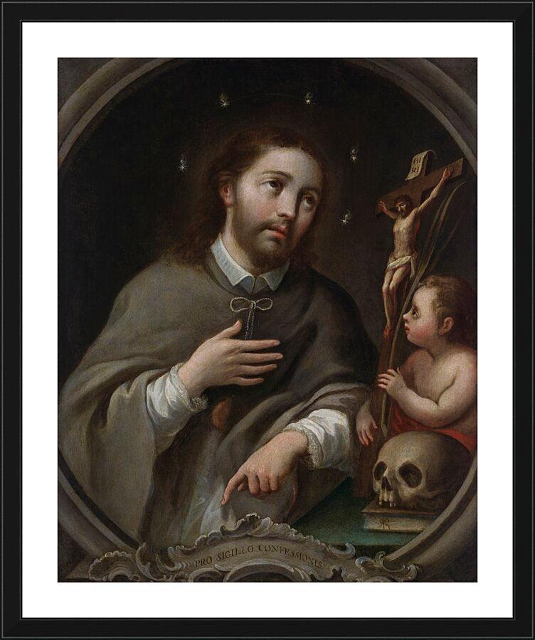 Wall Frame Black, Matted - St. John Nepomuk by Museum Art - Trinity Stores