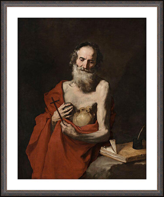 Wall Frame Espresso, Matted - St. Jerome by Museum Art