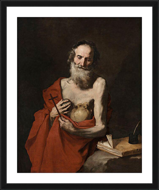 Wall Frame Black, Matted - St. Jerome by Museum Art
