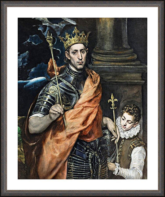 Wall Frame Espresso, Matted - St. Louis, King of France by Museum Art