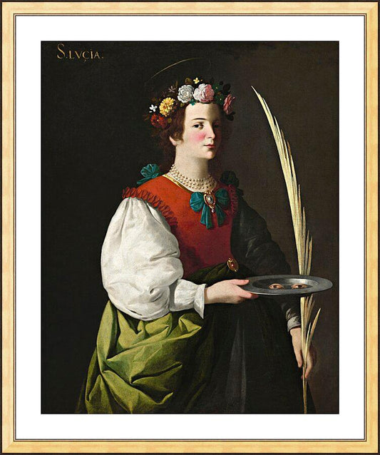 Wall Frame Gold, Matted - St. Lucy by Museum Art