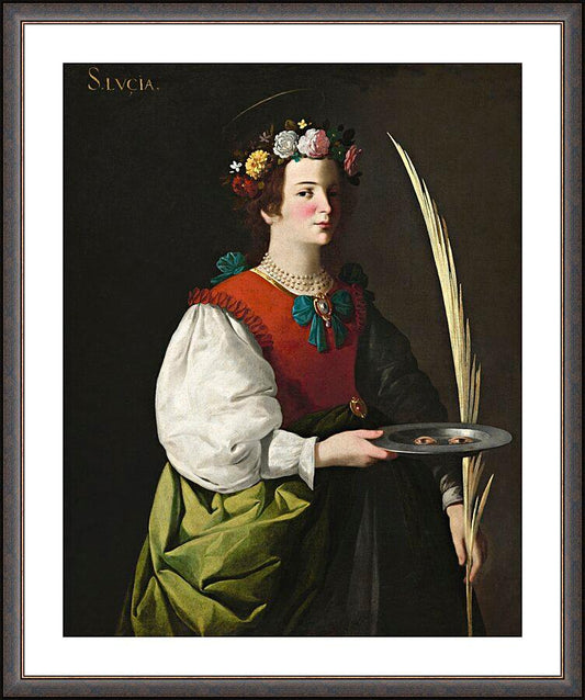 Wall Frame Espresso, Matted - St. Lucy by Museum Art