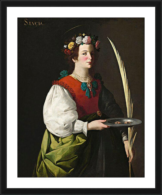 Wall Frame Black, Matted - St. Lucy by Museum Art