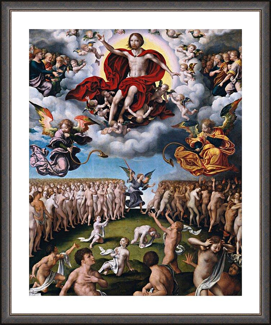 Wall Frame Espresso, Matted - Last Judgment by Museum Art