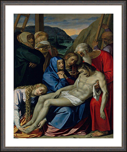 Wall Frame Espresso, Matted - Lamentation by Museum Art