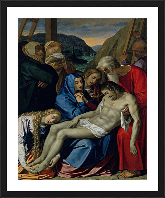 Wall Frame Black, Matted - Lamentation by Museum Art