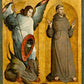 Wall Frame Espresso, Matted - Sts. Michael Archangel and Francis of Assisi by Museum Art - Trinity Stores