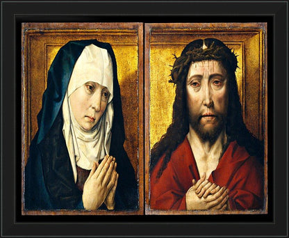 Wall Frame Black - Mourning Mary - Man of Sorrows by Museum Art