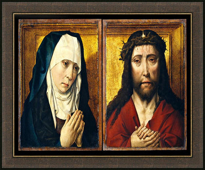 Wall Frame Espresso - Mourning Mary - Man of Sorrows by Museum Art