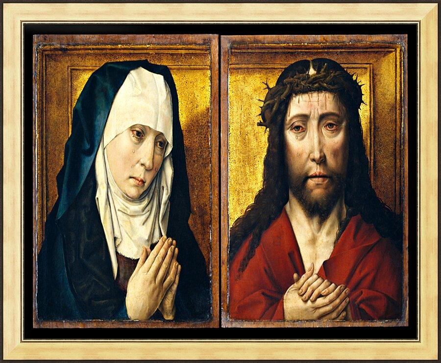 Wall Frame Gold - Mourning Mary - Man of Sorrows by Museum Art