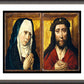 Wall Frame Espresso, Matted - Mourning Mary - Man of Sorrows by Museum Art