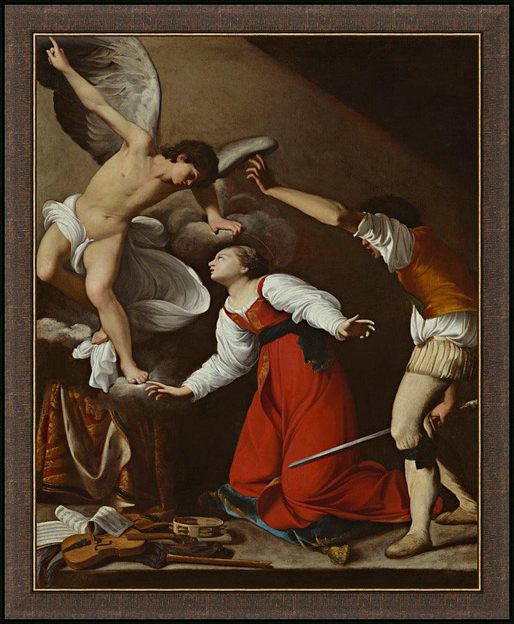 Wall Frame Espresso - Martyrdom of St. Cecilia by Museum Art