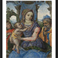 Wall Frame Black, Matted - Madonna and Child with St. Joseph and Angel by Museum Art