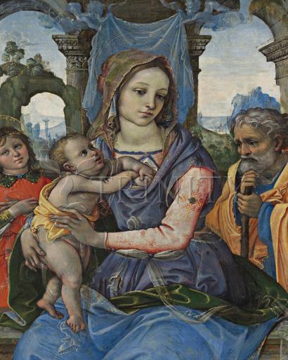 Canvas Print - Madonna and Child with St. Joseph and Angel by Museum Art - Trinity Stores