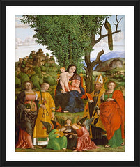 Wall Frame Black - Madonna and Child with Saints by Museum Art