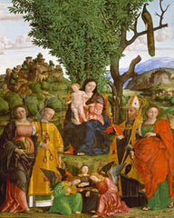 Acrylic Print - Madonna and Child with Saints by Museum Art