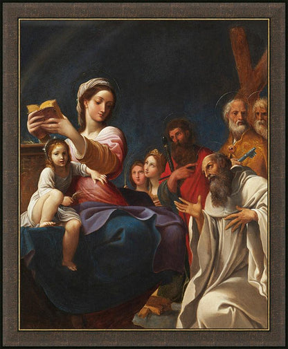 Wall Frame Espresso - Madonna and Child with Saints by Museum Art