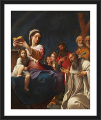 Wall Frame Black - Madonna and Child with Saints by Museum Art
