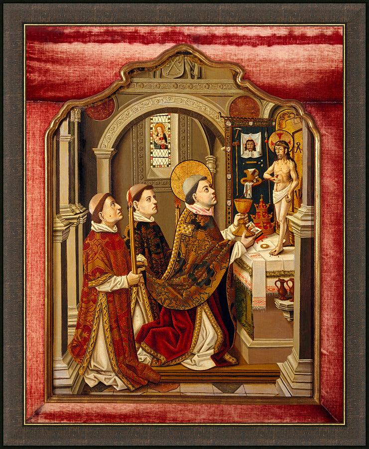Wall Frame Espresso - Mass of St. Gregory the Great by Museum Art