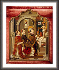 Wall Frame Espresso - Mass of St. Gregory the Great by Museum Art