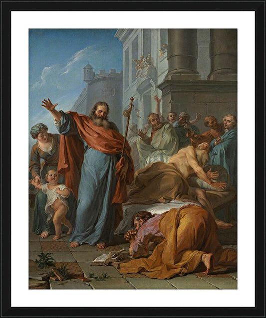 Wall Frame Black, Matted - Miracles of St. James the Greater by Museum Art