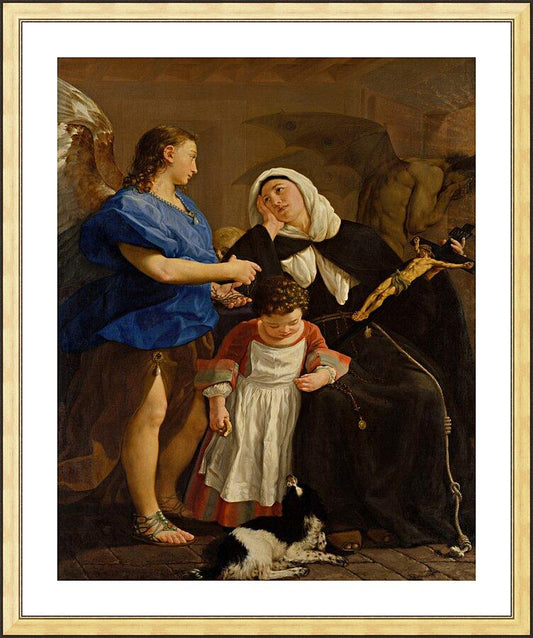 Wall Frame Gold, Matted - St. Margaret of Cortona by Museum Art