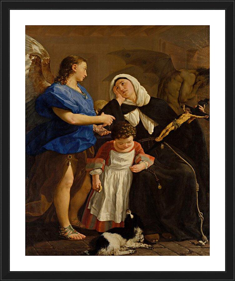 Wall Frame Black, Matted - St. Margaret of Cortona by Museum Art