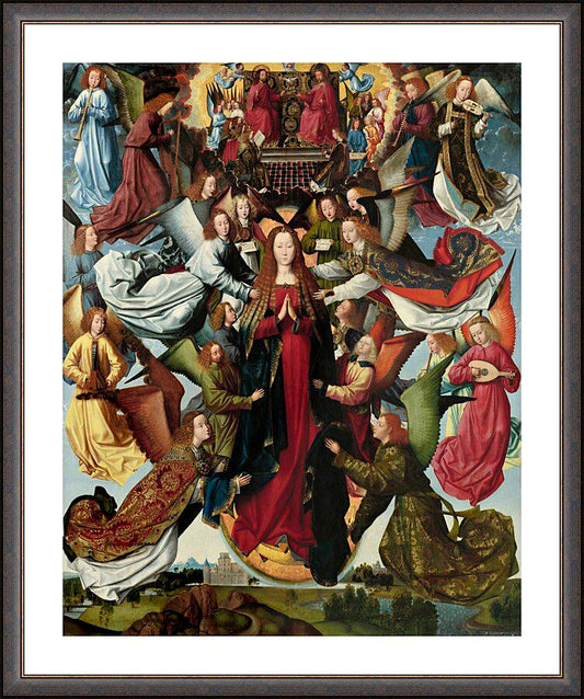 Wall Frame Espresso, Matted - Mary, Queen of Heaven by Museum Art