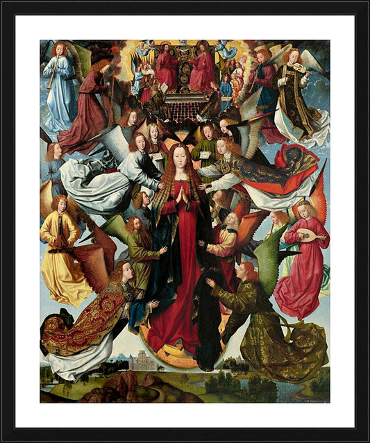Wall Frame Black, Matted - Mary, Queen of Heaven by Museum Art