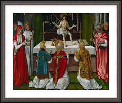 Wall Frame Espresso - Mass of St. Gregory the Great by Museum Art