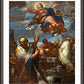 Wall Frame Espresso, Matted - Assumption of Mary with Sts. Anne and Nicholas of Myra by Museum Art