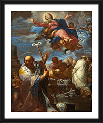 Wall Frame Black - Assumption of Mary with Sts. Anne and Nicholas of Myra by Museum Art