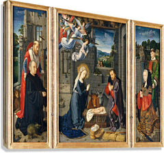 Canvas Print - Nativity with Donors and Sts. Jerome and Leonard by Museum Art