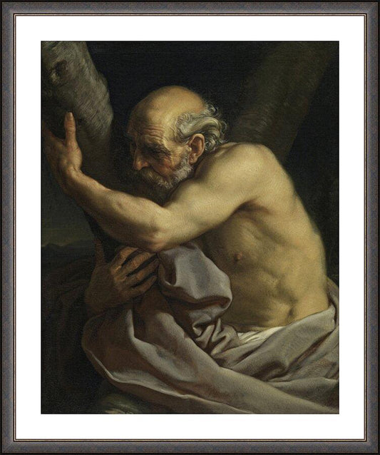 Wall Frame Espresso, Matted - St. Andrew by Museum Art