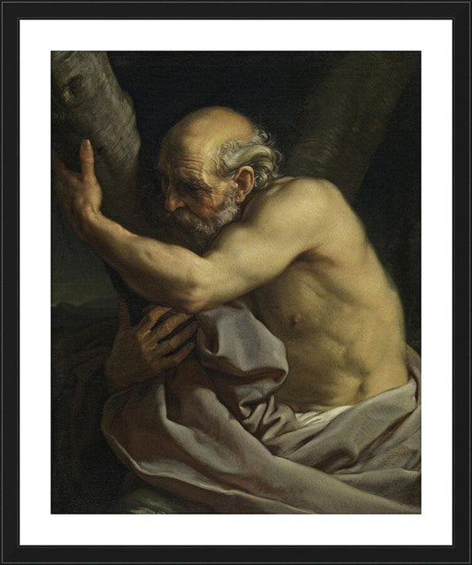 Wall Frame Black, Matted - St. Andrew by Museum Art