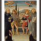 Wall Frame Espresso, Matted - Sts. Nicholas of Tolentino, Roch, Sebastian, Bernardino of Siena, with Kneeling Donors by Museum Art - Trinity Stores