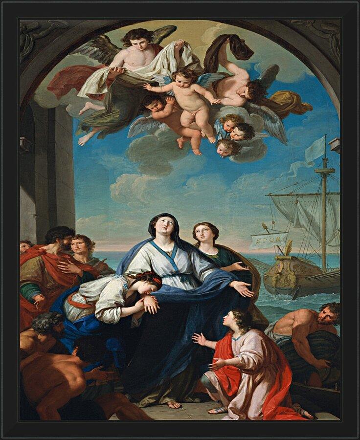 Wall Frame Black - Departure of Sts. Paula and Eustochium for the Holy Land by Museum Art