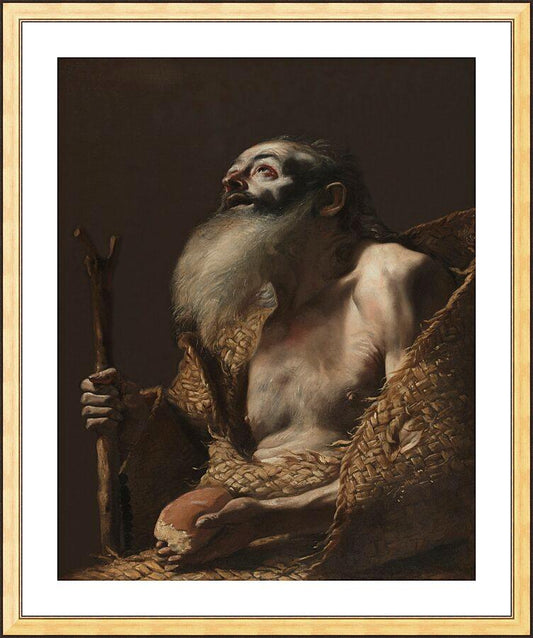 Wall Frame Gold, Matted - St. Paul the Hermit by Museum Art
