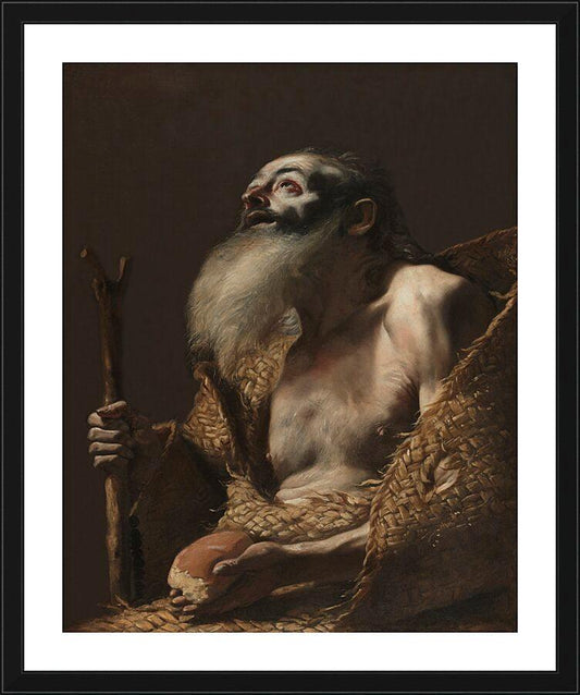 Wall Frame Black, Matted - St. Paul the Hermit by Museum Art