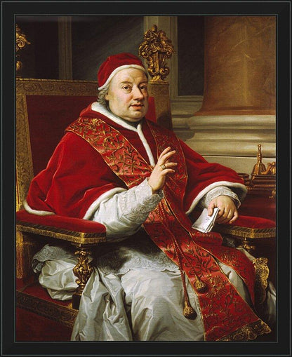 Wall Frame Black - Pope Clement XIII by Museum Art - Trinity Stores