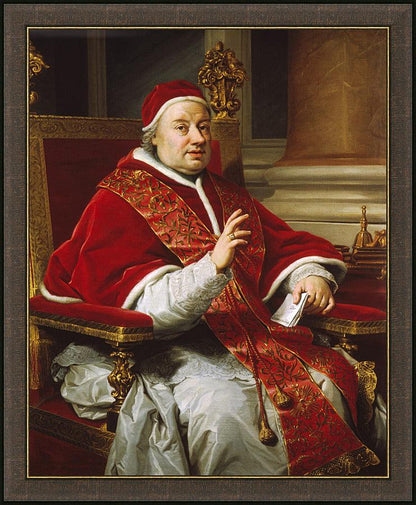 Wall Frame Espresso - Pope Clement XIII by Museum Art - Trinity Stores