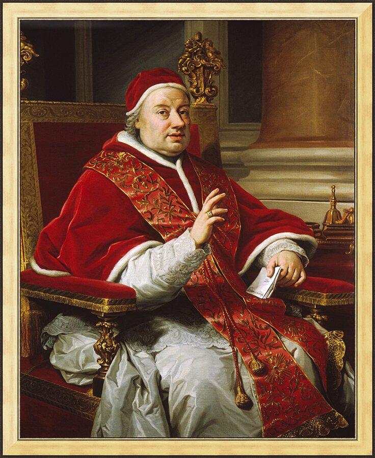 Wall Frame Gold - Pope Clement XIII by Museum Art